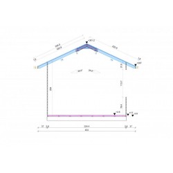 Altana ogrodowa - AGNIESZKA A 350x350 12,3 m2