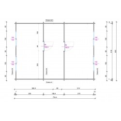 Dom całoroczny - STODOŁA II 1044,4x940 139,7 m2 (83 m2+wiata)