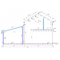 Dom całoroczny - STODOŁA II 1044,4x940 139,7 m2 (83 m2+wiata)