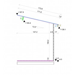 DREWNIANA DOBUDÓWKA B - 160x280 4,5 m2