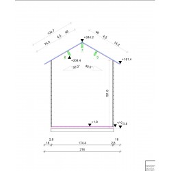 DOMEK NARZĘDZIOWY - HOSTE II 200X280 5,6 M2