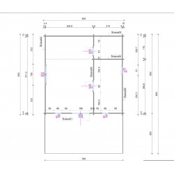 Dom całoroczny - CHABER II 600x890 50,5m2 (33,6 m2 + taras) bez balustrad