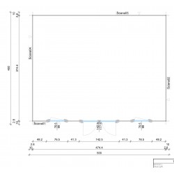 Domek narzędziowy - BURZYK 500x400 20 m2