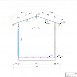 Domek narzędziowy - KAPTURKA 435x255 11,1 m2