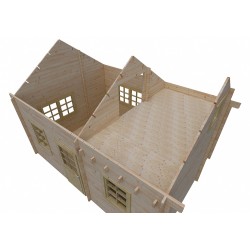 Dom Drewniany - Czubatka 450x600 27 M2 + antresola