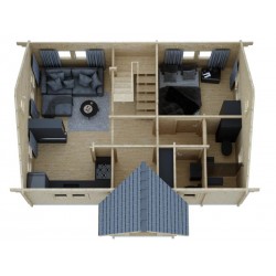 Dom całoroczny - ANIA 800x570+ganek 94,2 m2